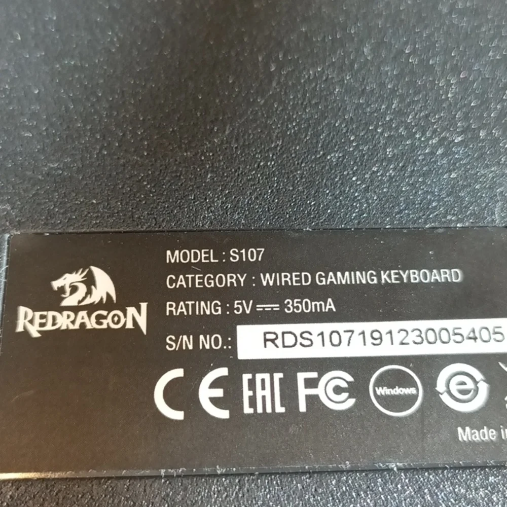 𝅺REDRAGON S107 Wired Keyboard and Mouse